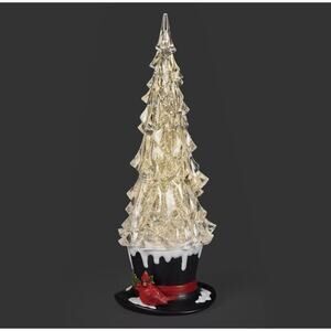 Roman Inc., Confetti Lites Collection, 13” Acrylic Top Hat Tree With Cardinal
